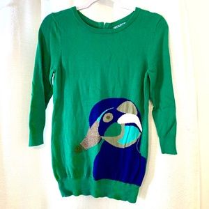 Cynthia Rowley 🦆 Cotton Green Sweater XS Mallard